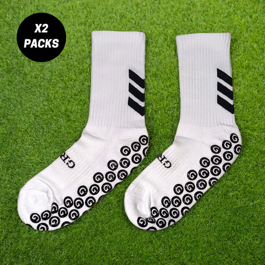 Gripz Socks White - 2 Pack Bundle - GRIPZ SOCKS